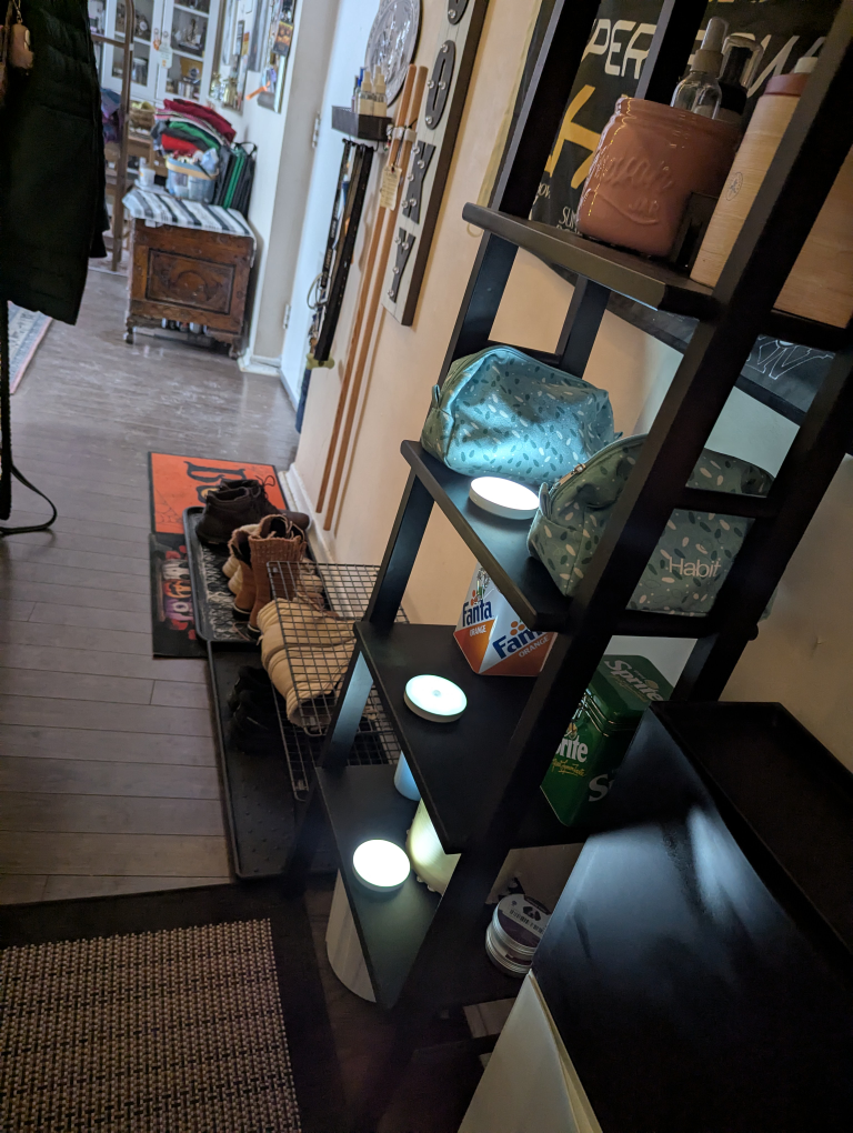 Pair of Black Ladder Shelves - photo 3