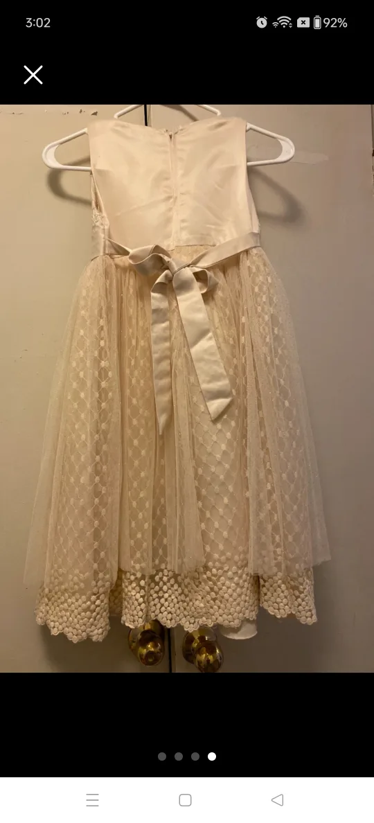 Girls' Champagne Flower Girl Dress image indicator(3)