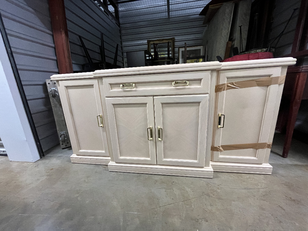 Vintage Wooden Cabinet & Hutch Set - photo 2
