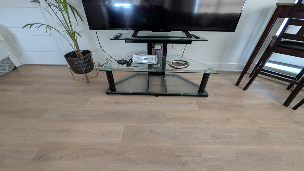 Corner TV Stand with Glass Shelves - photo 3