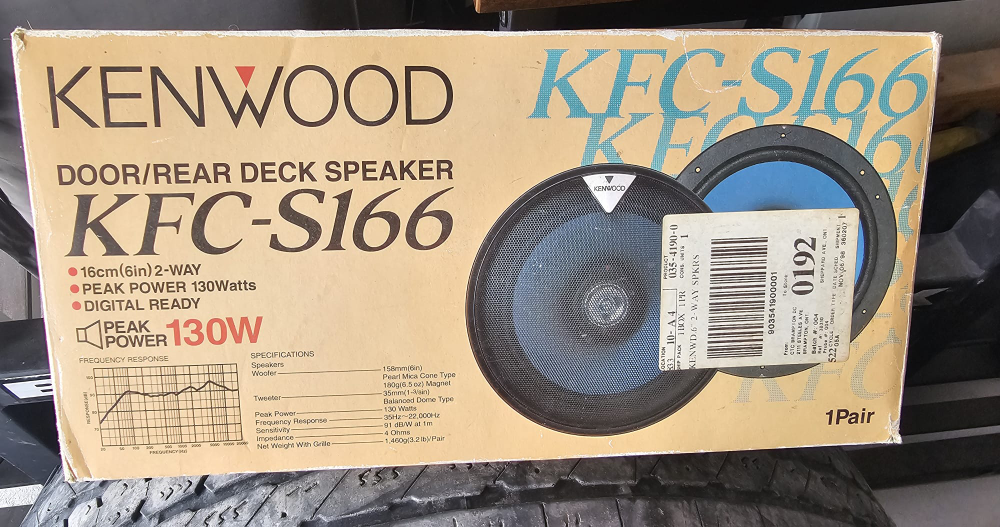 Kenwood KFC-S166 2-Way Door/Rear Deck Speakers