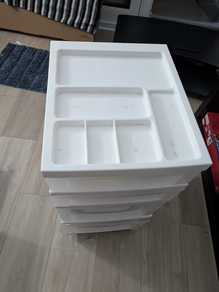 White 4-Drawer Rolling Storage Unit - photo 3