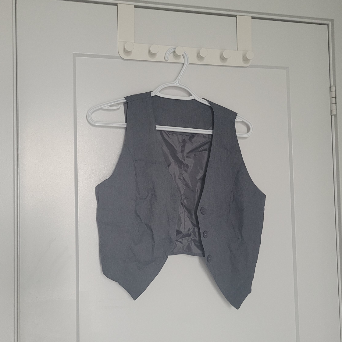 Women's Grey Sleeveless Blazer Vest - photo 2