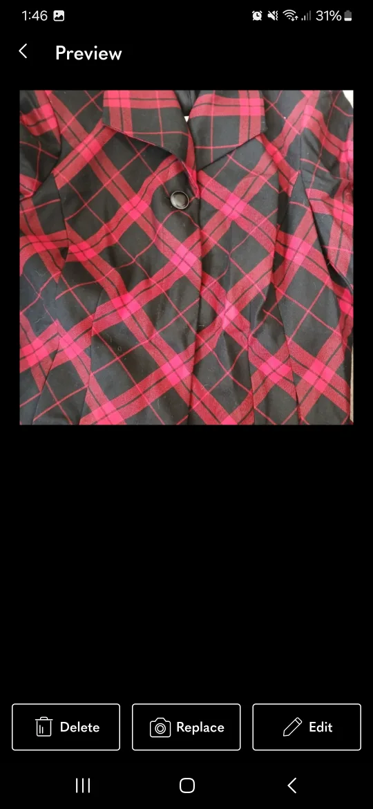 JONES NEW YORK plaid red jacket, size 12 image indicator(6)