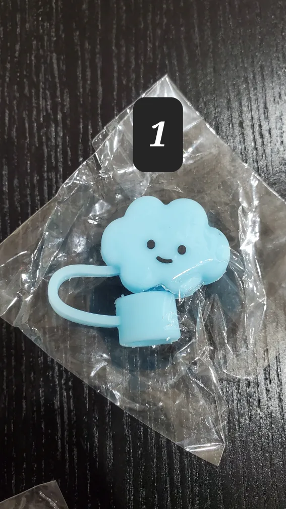 Cute Silicone Straw Toppers - Flowers & Clouds image indicator(3)