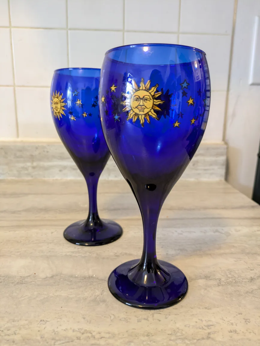 2x Libbey Celestial Wine Glasses thumbnail