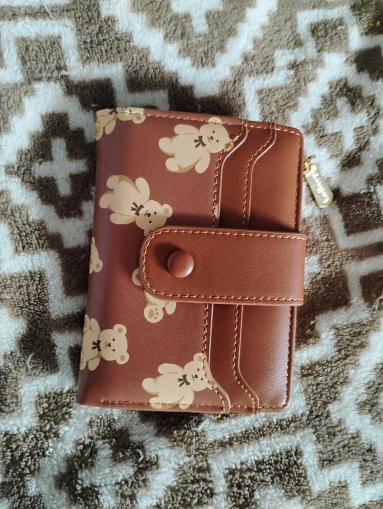 kawaii teddy bear wallet