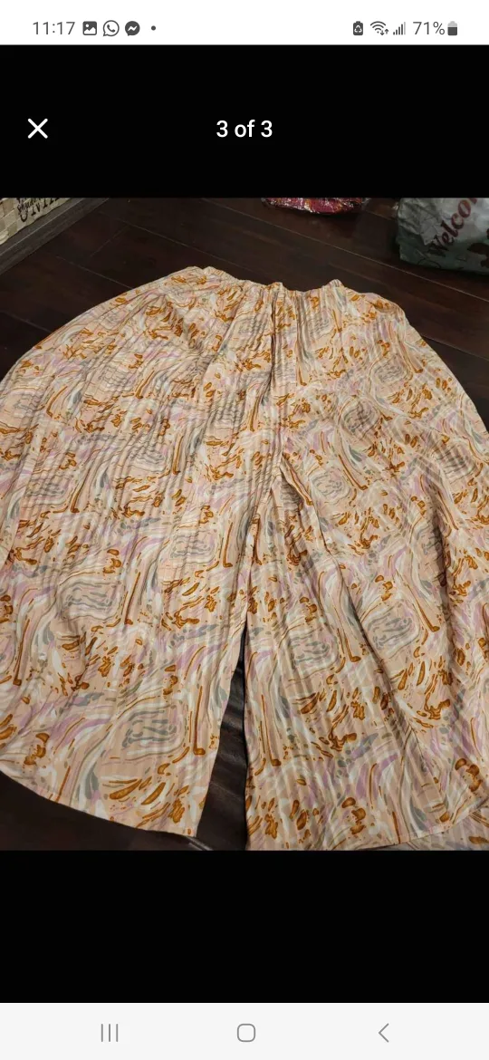 Women's Pleated Dress and Palazzo Pants Set image indicator(2)