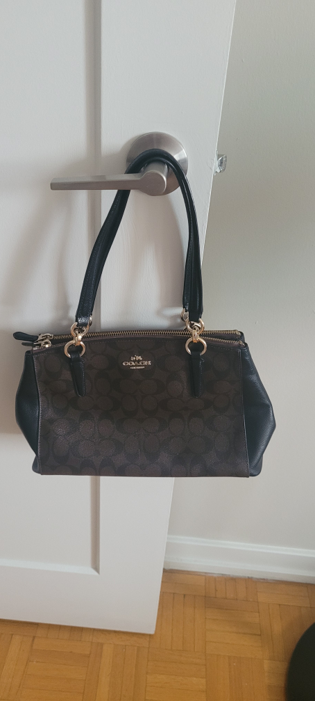 Coach Signature Brown and Black Handbag