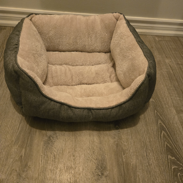 Grey and Beige Pet Bed