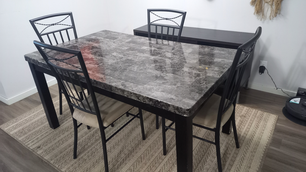 Dining Table Set with Four Chairs