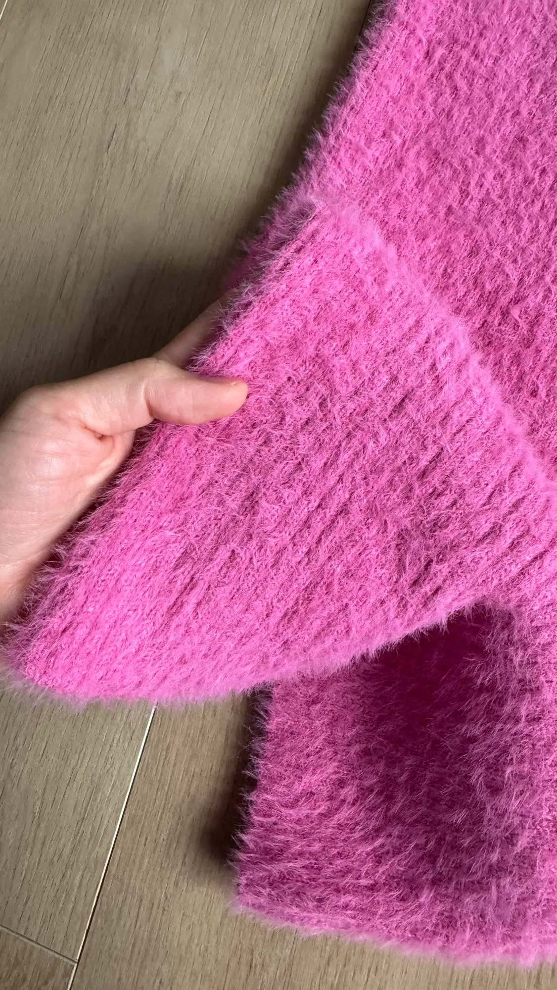 New! GB girl Rose red straight-leg knitted pants image indicator(4)