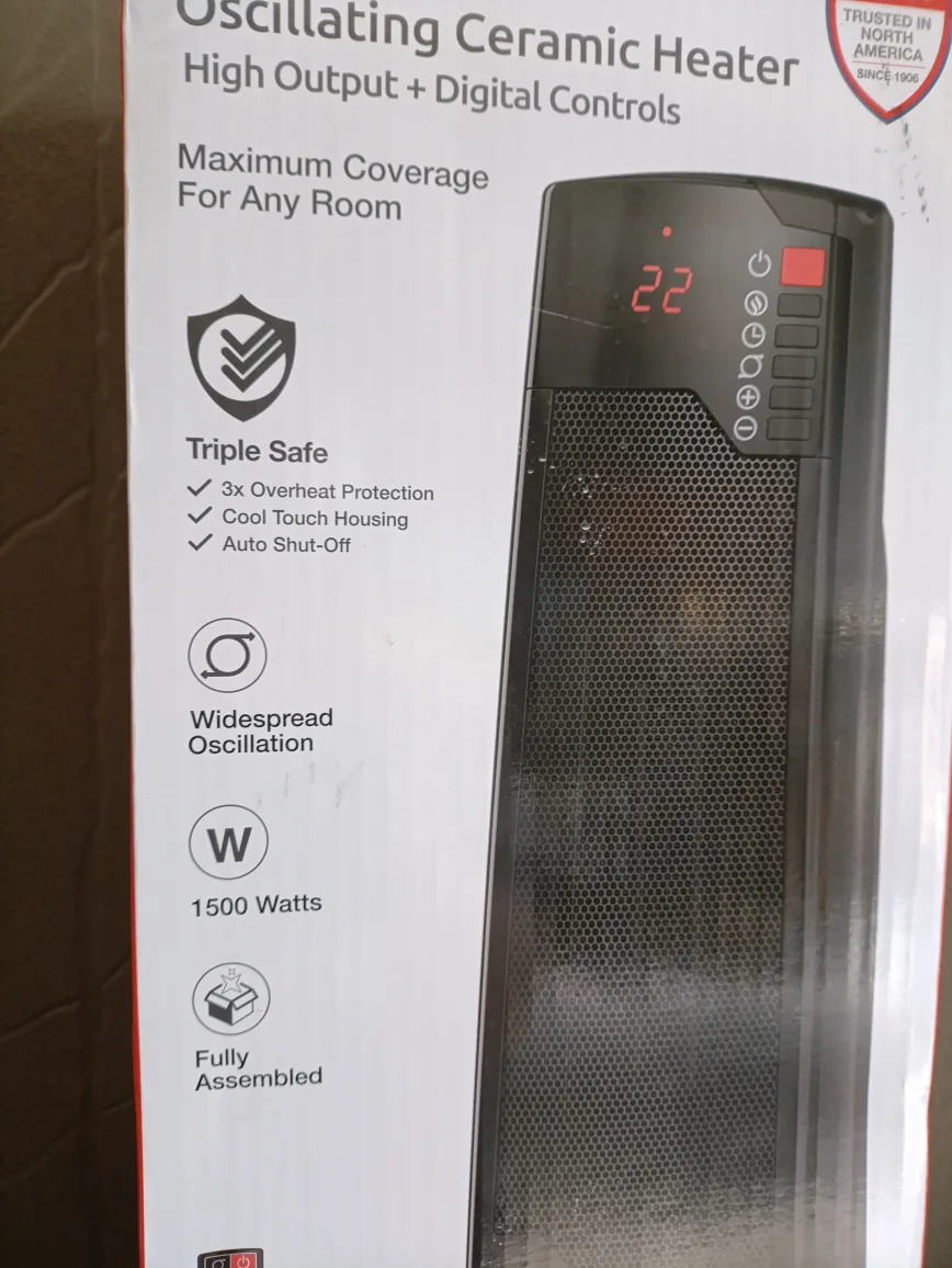 Lasko Oscillating Ceramic Heater with Remote image indicator(3)