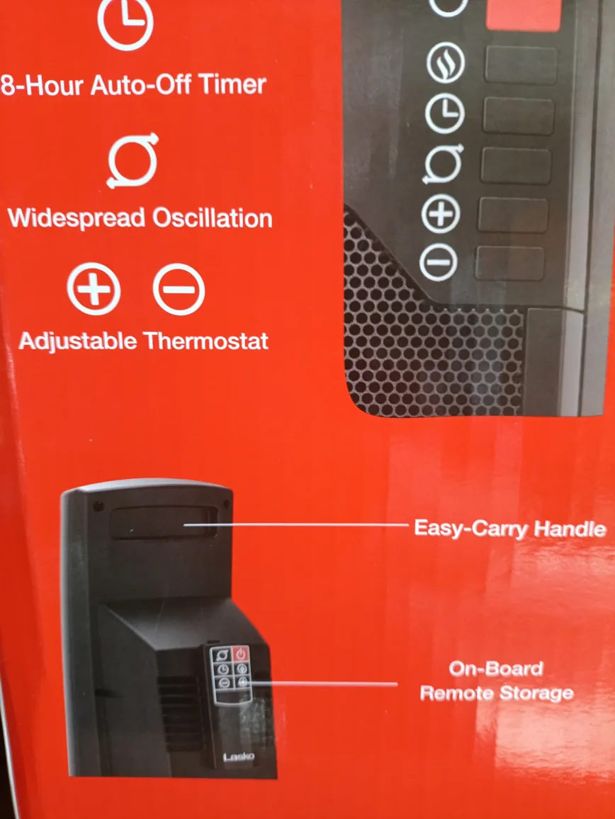 Lasko Oscillating Ceramic Heater with Remote image indicator(6)