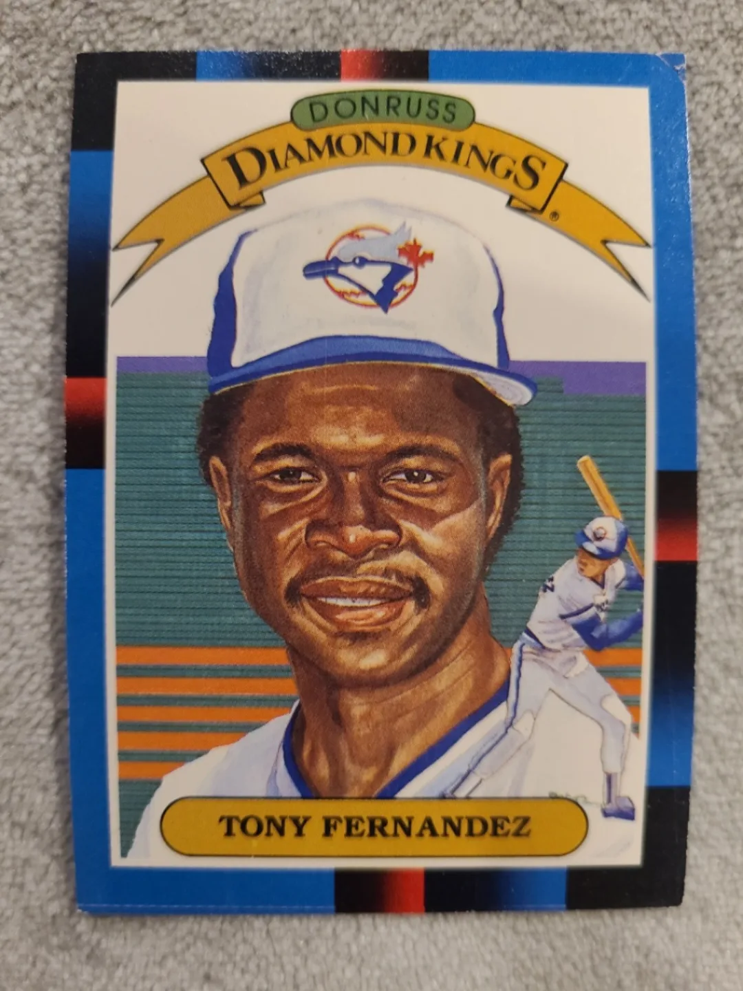 1987 Donruss Diamond Kings #12 Tony Fernandez Baseball Card image indicator(2)