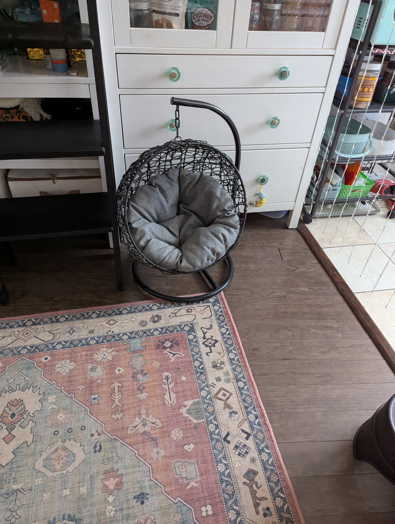 Hanging Chair with Grey Cushion for pets - photo 3