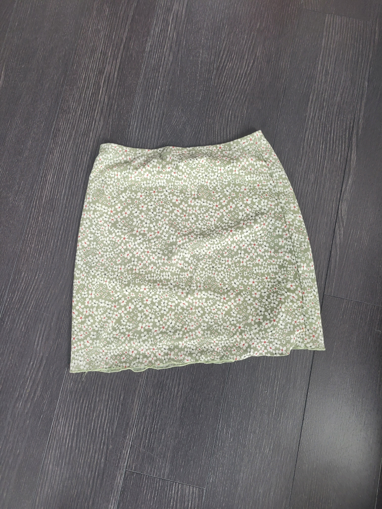 Urban Outfitters Sage Green Floral Mini Skirt