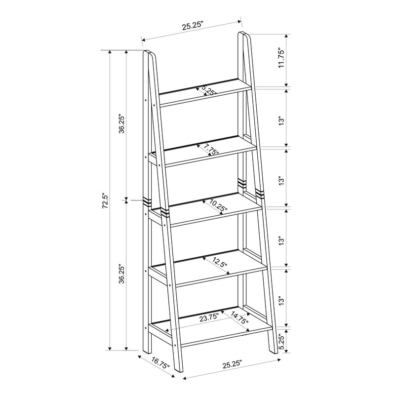 Black Ladder Bookcase - photo 2