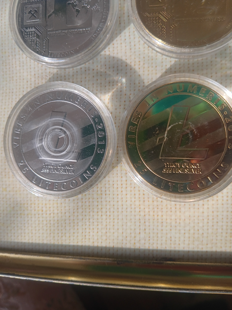 Set of Four Litecoin Silver Coins