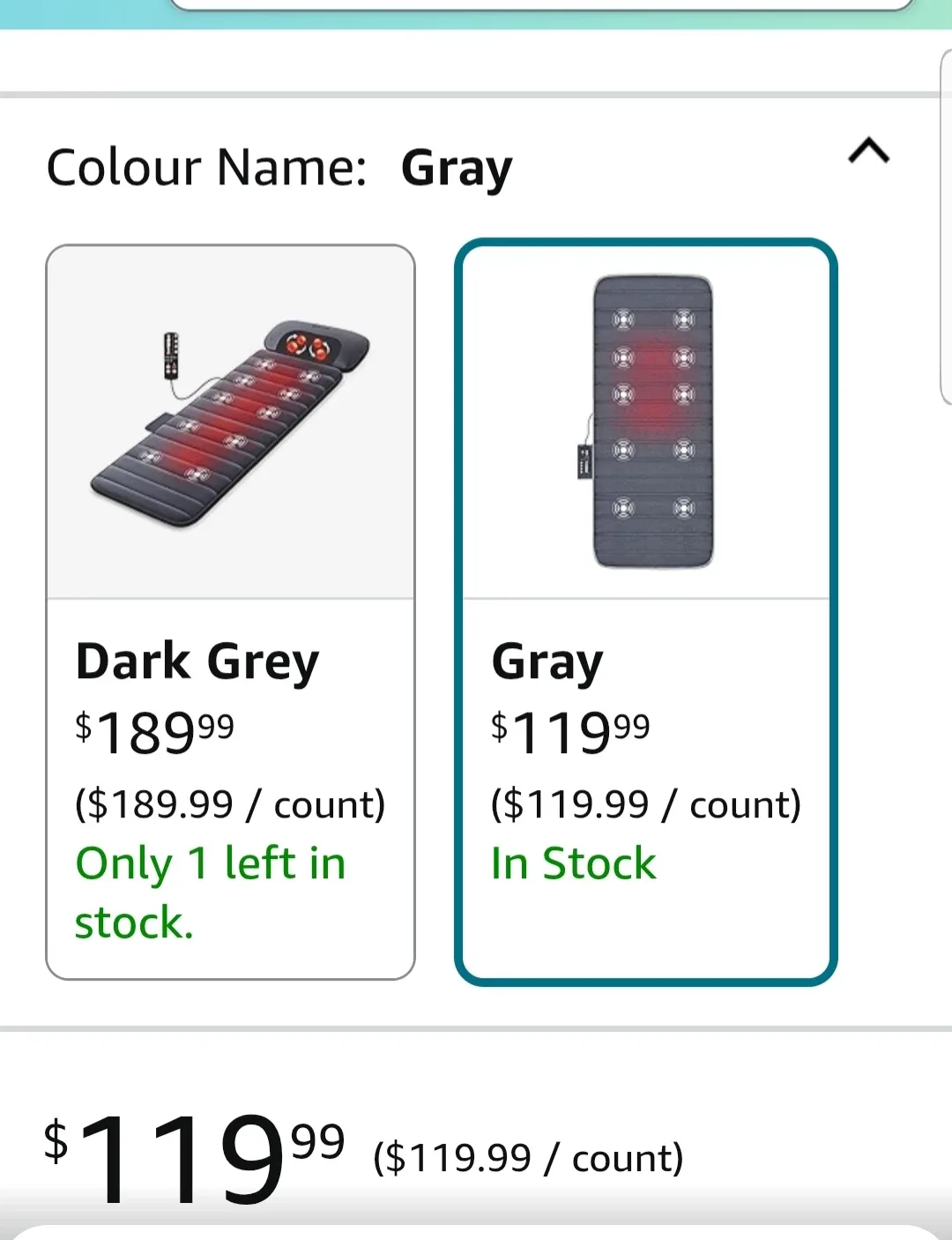 Brand New Comfier Massage Mat w/ Heat 10 Vibration image indicator(2)