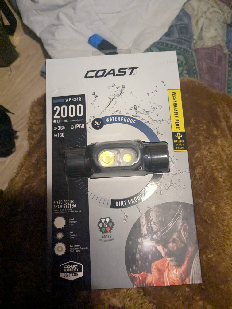 Coast WPH34R 2000 Lumen Headlamp