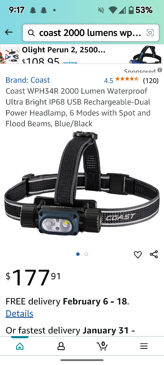Coast WPH34R 2000 Lumen Headlamp - photo 2