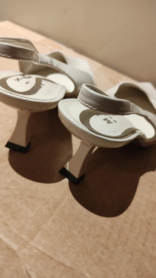 Women's White Slingback Heels,(Sales) image indicator(2)