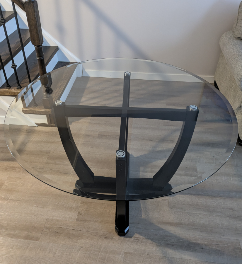 Round Glass Dining Table - photo 2