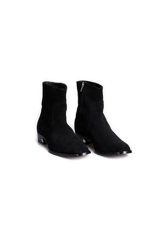 The Kooples Paris Black Suede Ankle Boots 10 thumbnail