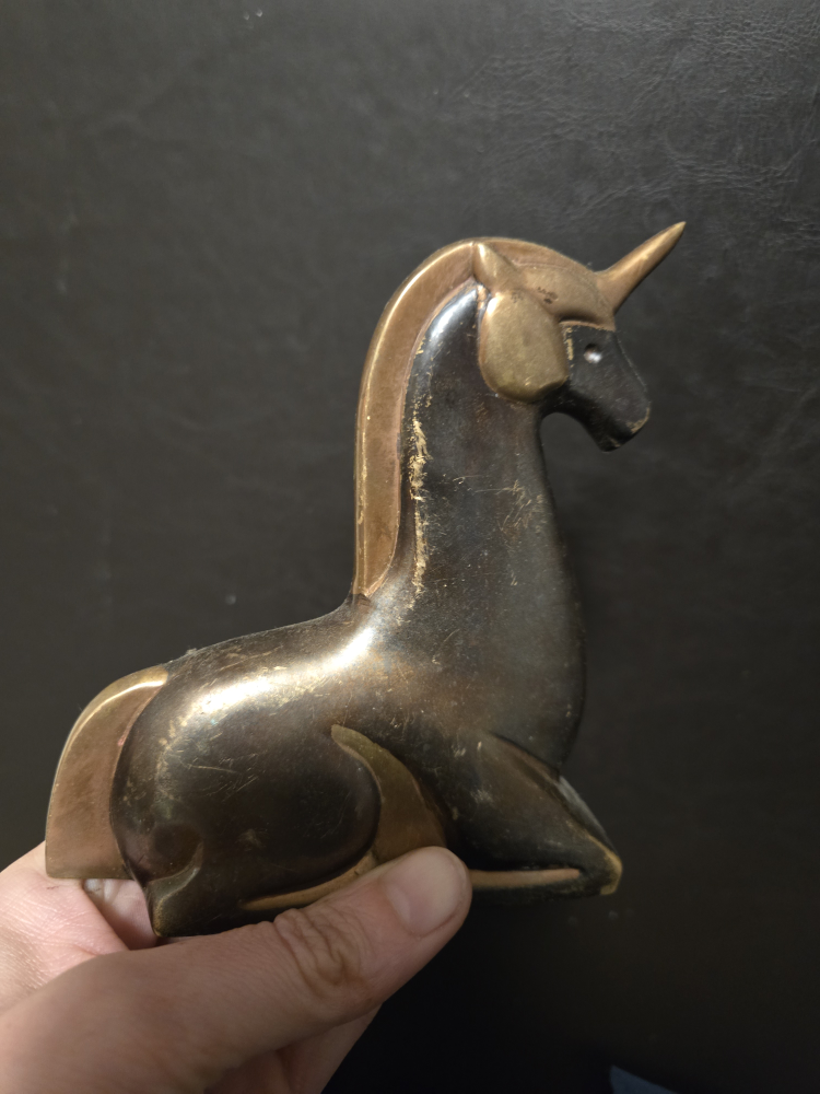 Vintage Bronze Unicorn Figurine - photo 2