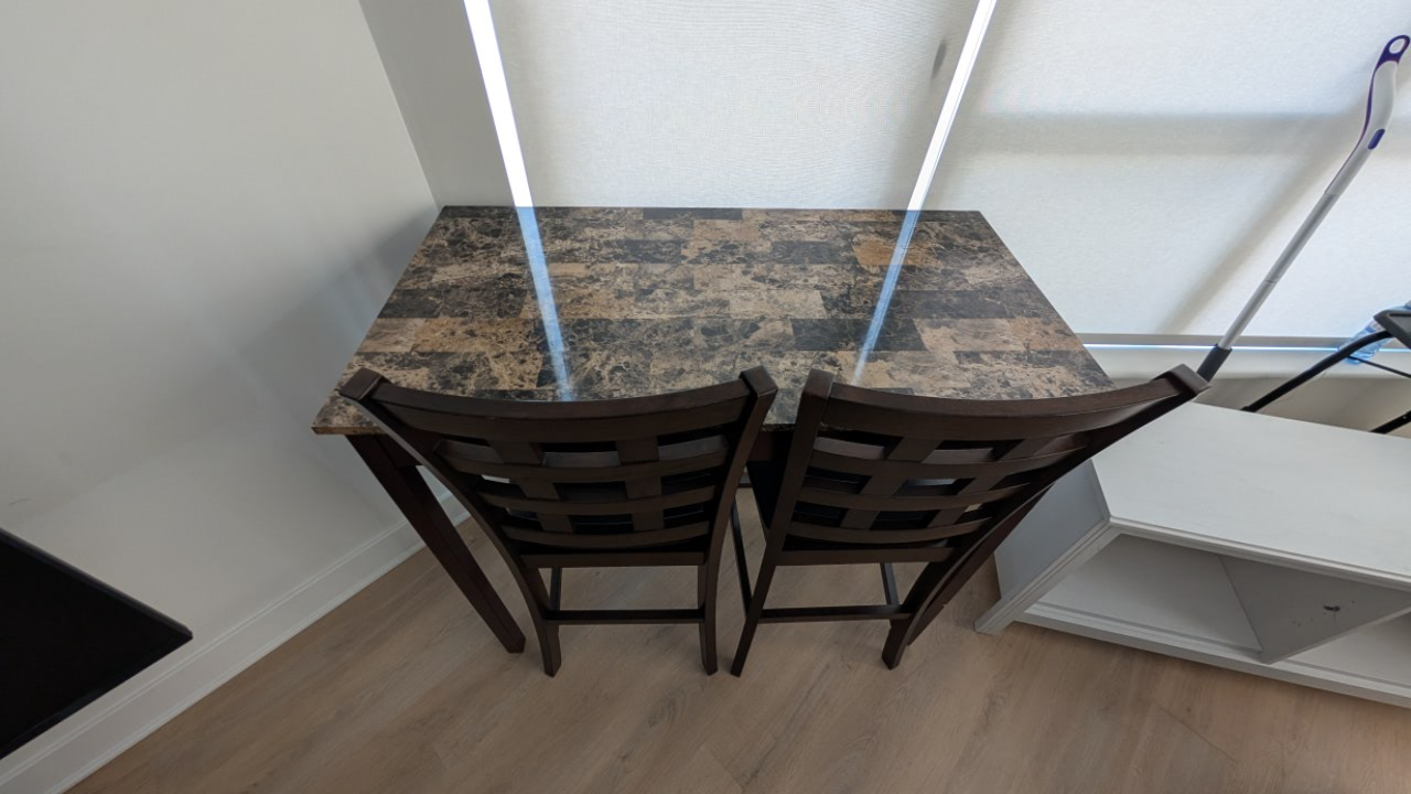 Small Kitchen Table Set with Two Stools - photo 4