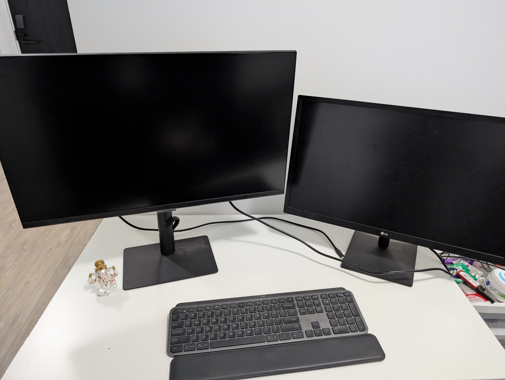 IKEA White Desk with Black Legs - photo 5