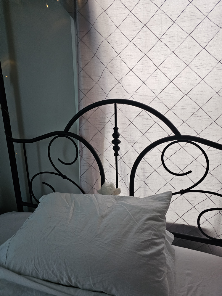 Black Metal Queen Size Poster Bed Frame 🏈 - photo 4