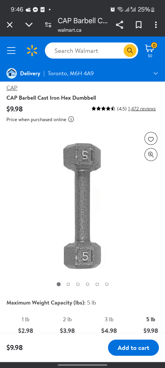 Pair of 5lb Dumbbells - photo 3