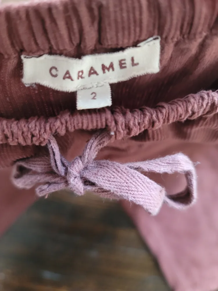 Caramel Corduroy Pants Size 2 image indicator(2)