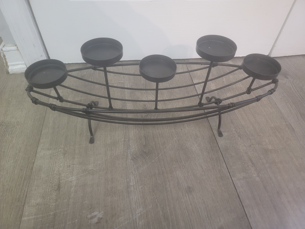 Five-Candle Metal Candle Holder