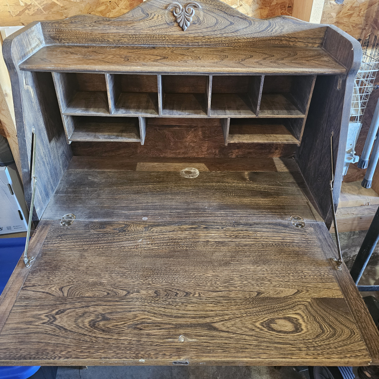 Vintage Wooden Secretary Desk - photo 2