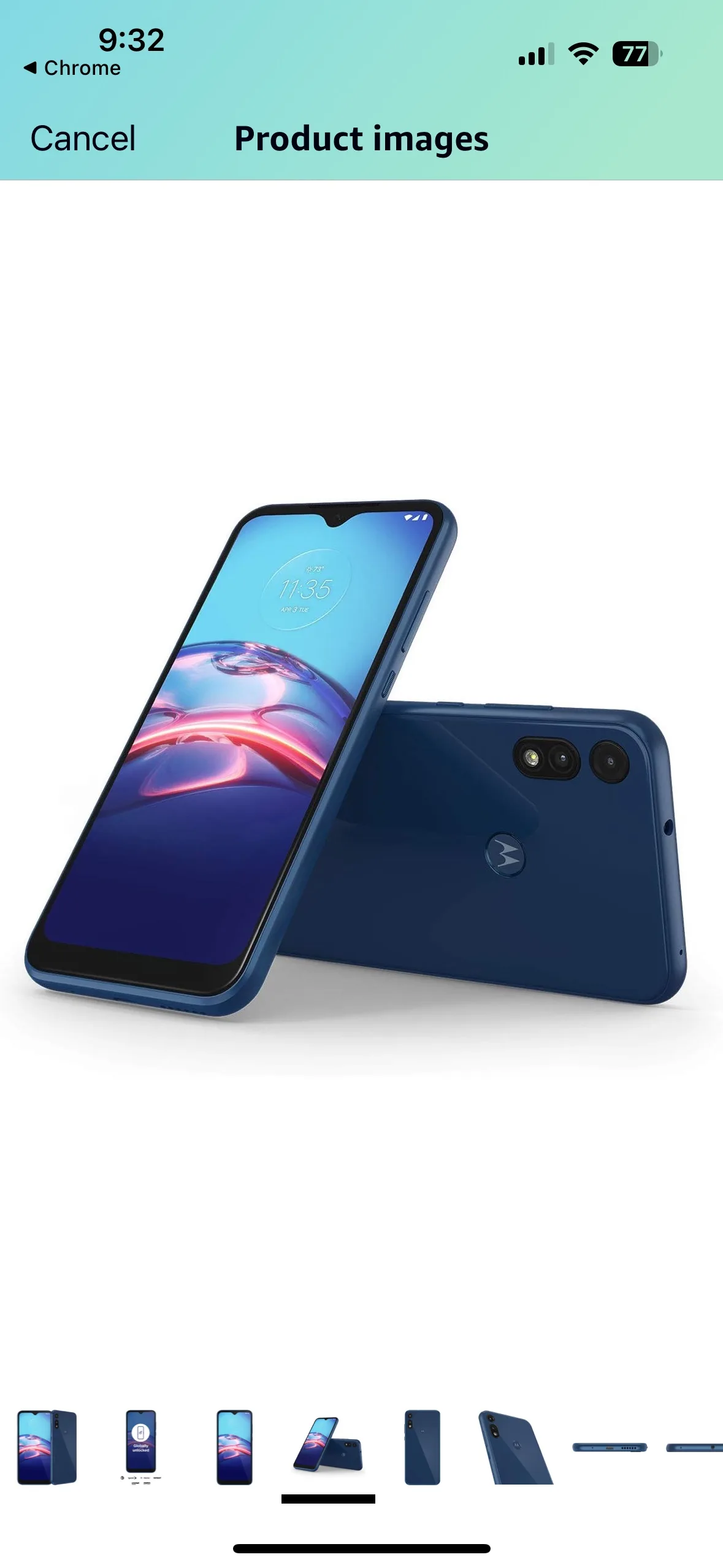 Motorola Moto E (2020) Unlocked Smartphone - Blue - 2/32GB image indicator(7)