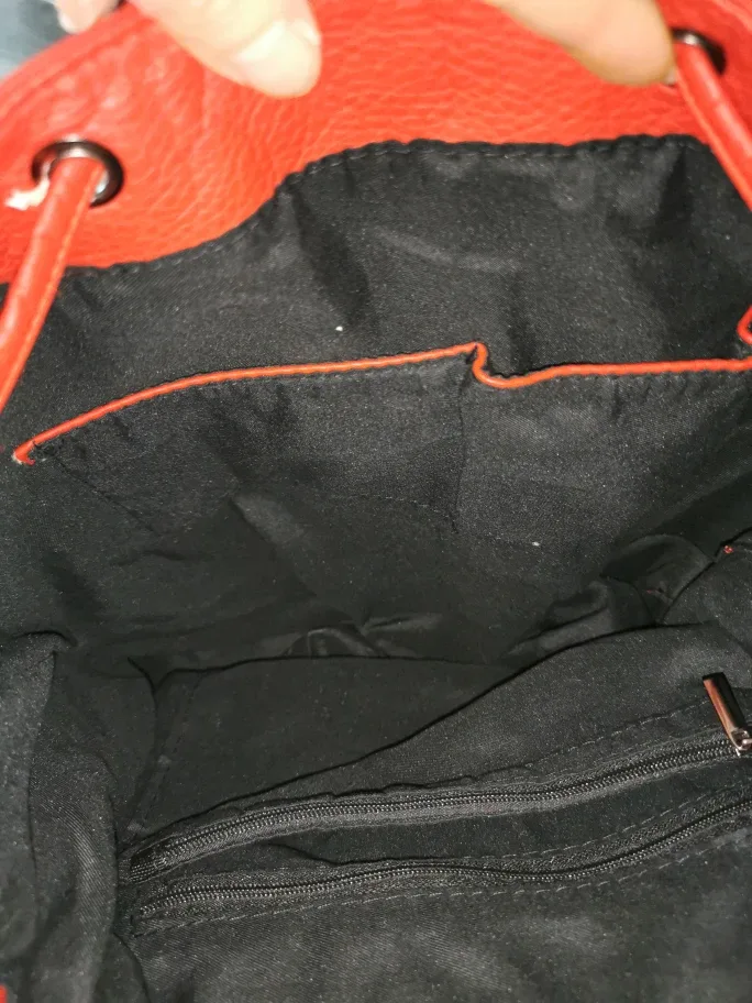 Red Leather Backpack image indicator(7)