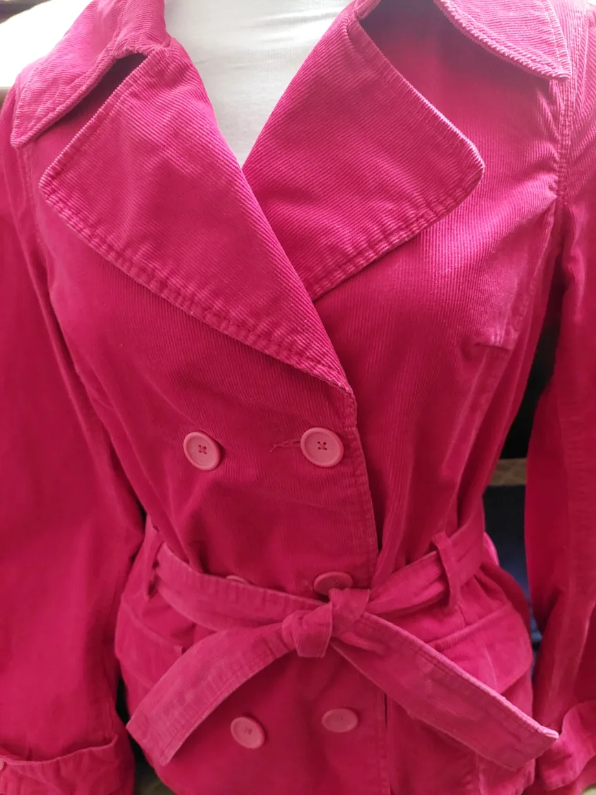 Fire Red  Cotton Corduroy Jacket - Size Medium image indicator(5)