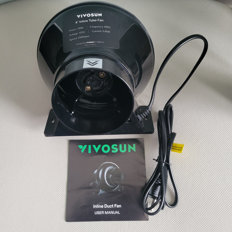 VIVOSUN 4" Inline Tube Fan - New in Box - photo 3