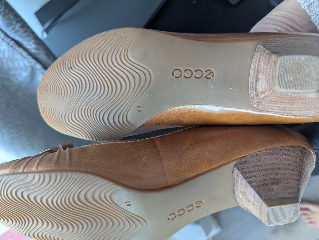🥕Women's ECCO Brown Leather Low Heels Size 41 - photo 2