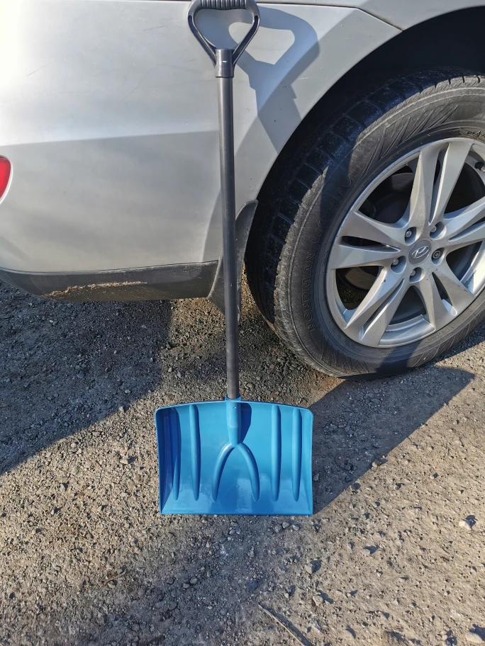 Blue Plastic Snow Shovel