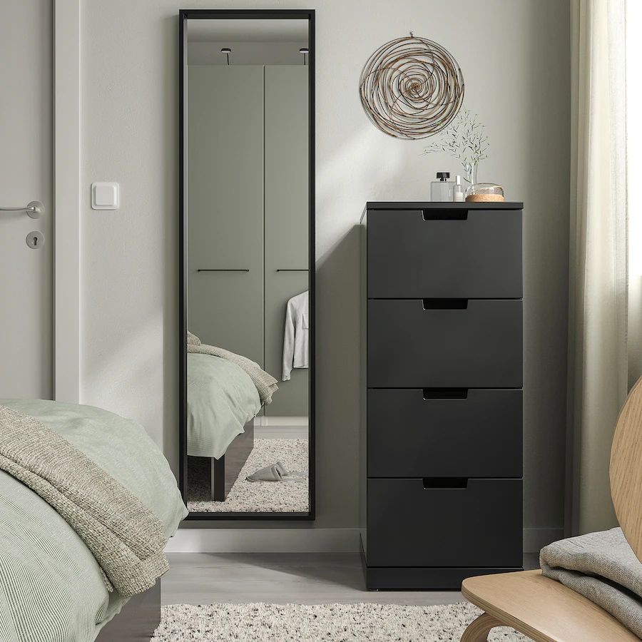 IKEA Full-Length Mirror with Black Frame