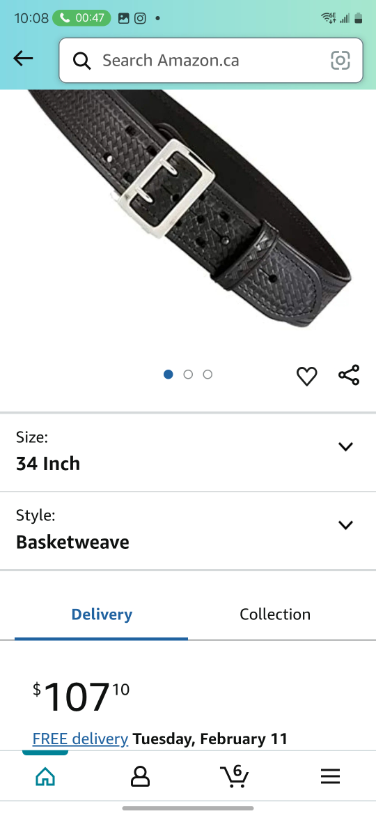Men's Black Basketweave Leather Belt - 34 Inch - photo 2
