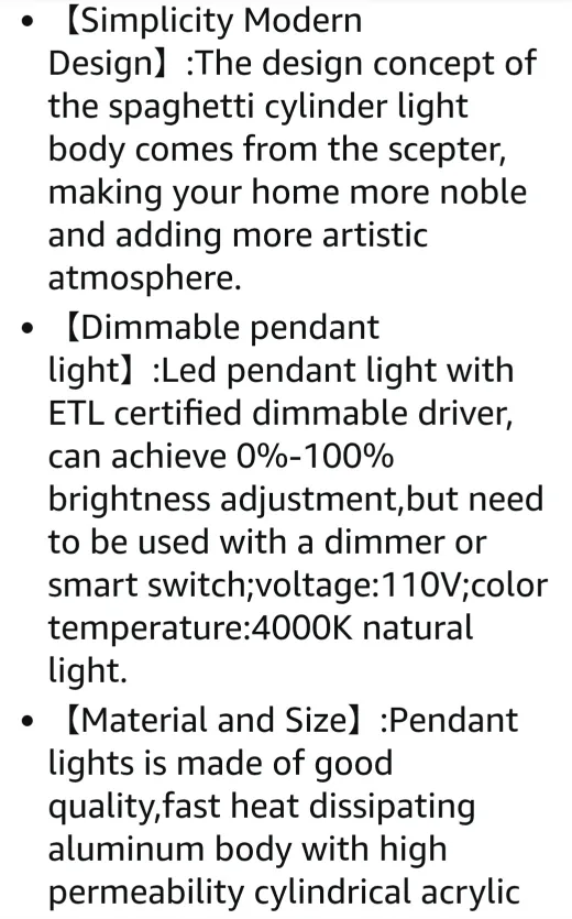Modern, Quality Cylinder LED PENDANT LIGHT FIXTURE image indicator(8)