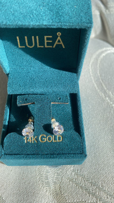 Luleå 14k Gold Stud Earrings