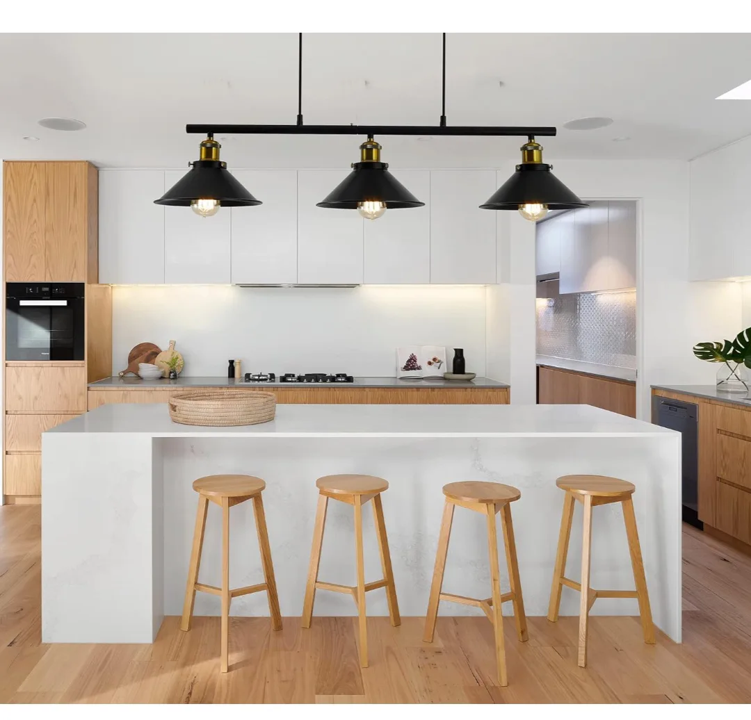 3-Light Industrial Farmhouse Island Pendant Light Fixture🏈 image indicator(2)