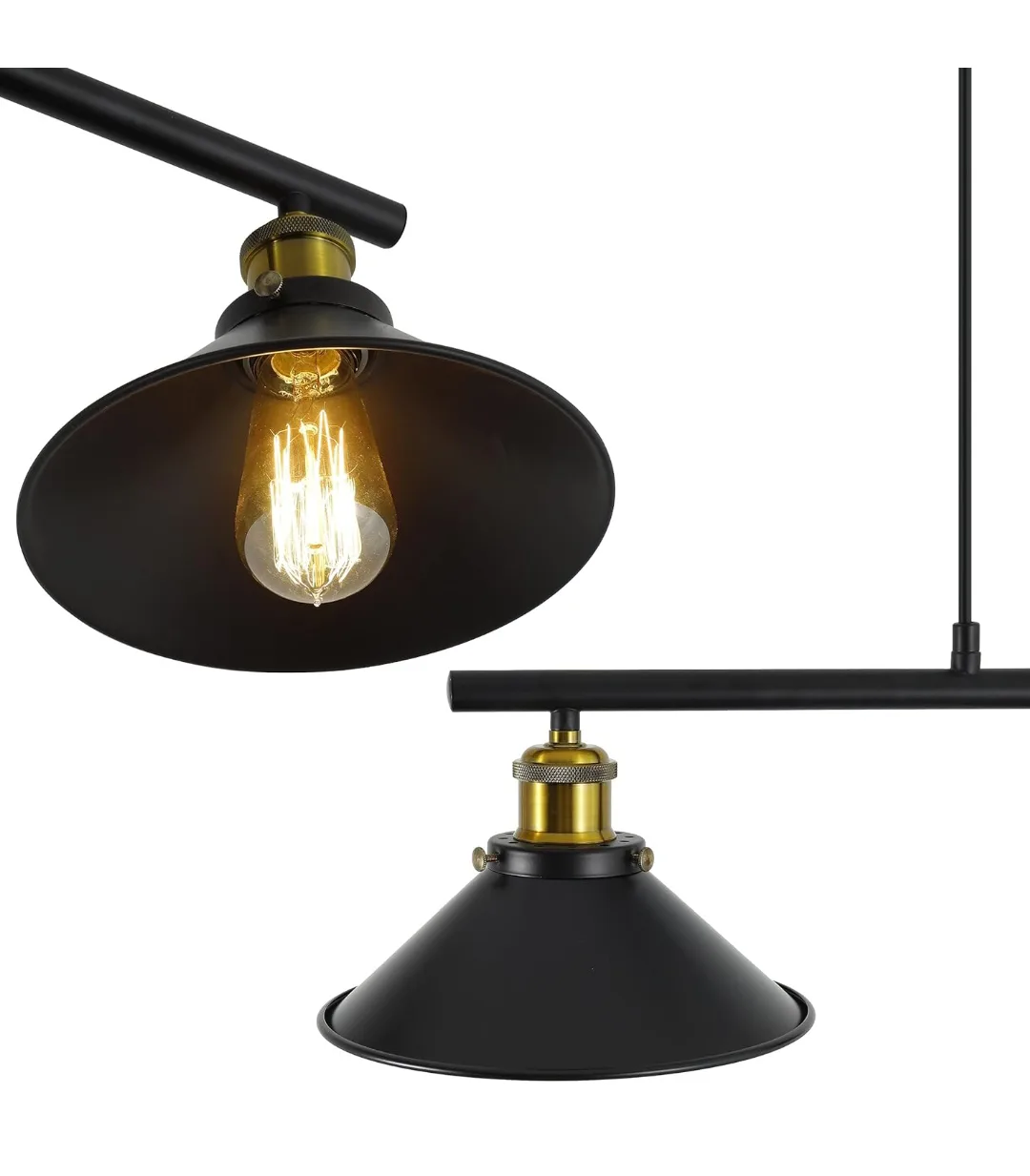 3-Light Industrial Farmhouse Island Pendant Light Fixture🏈 image indicator(4)