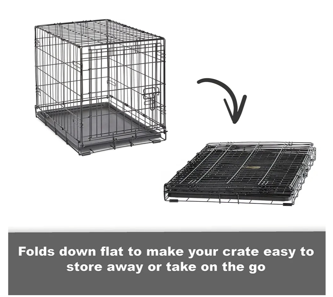 23" x 36" x 25" Collapsible Wire Dog Crate with Cover - photo 3